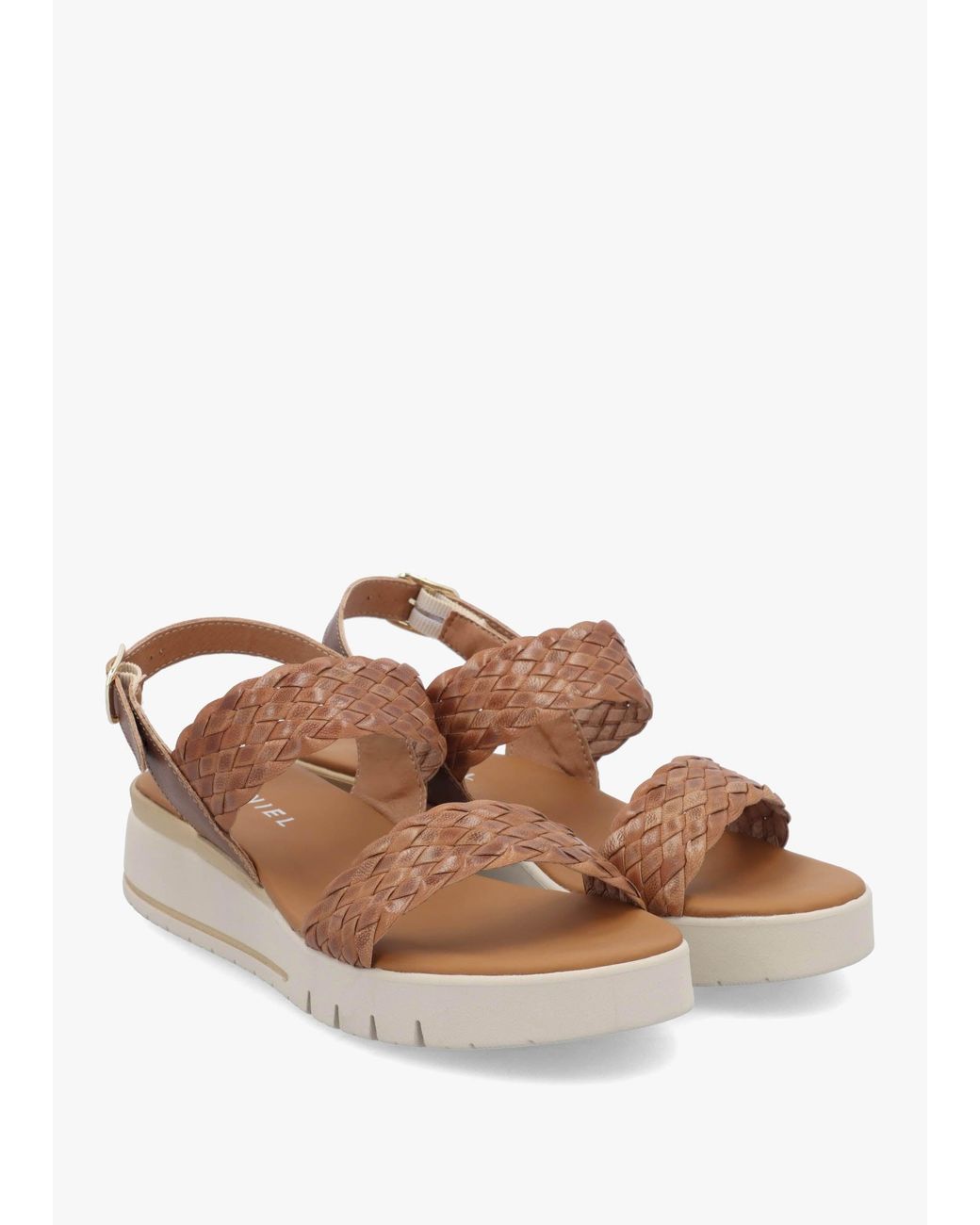 Daniel Multicolor Lait Woven Sling Back Low Wedge Sandals