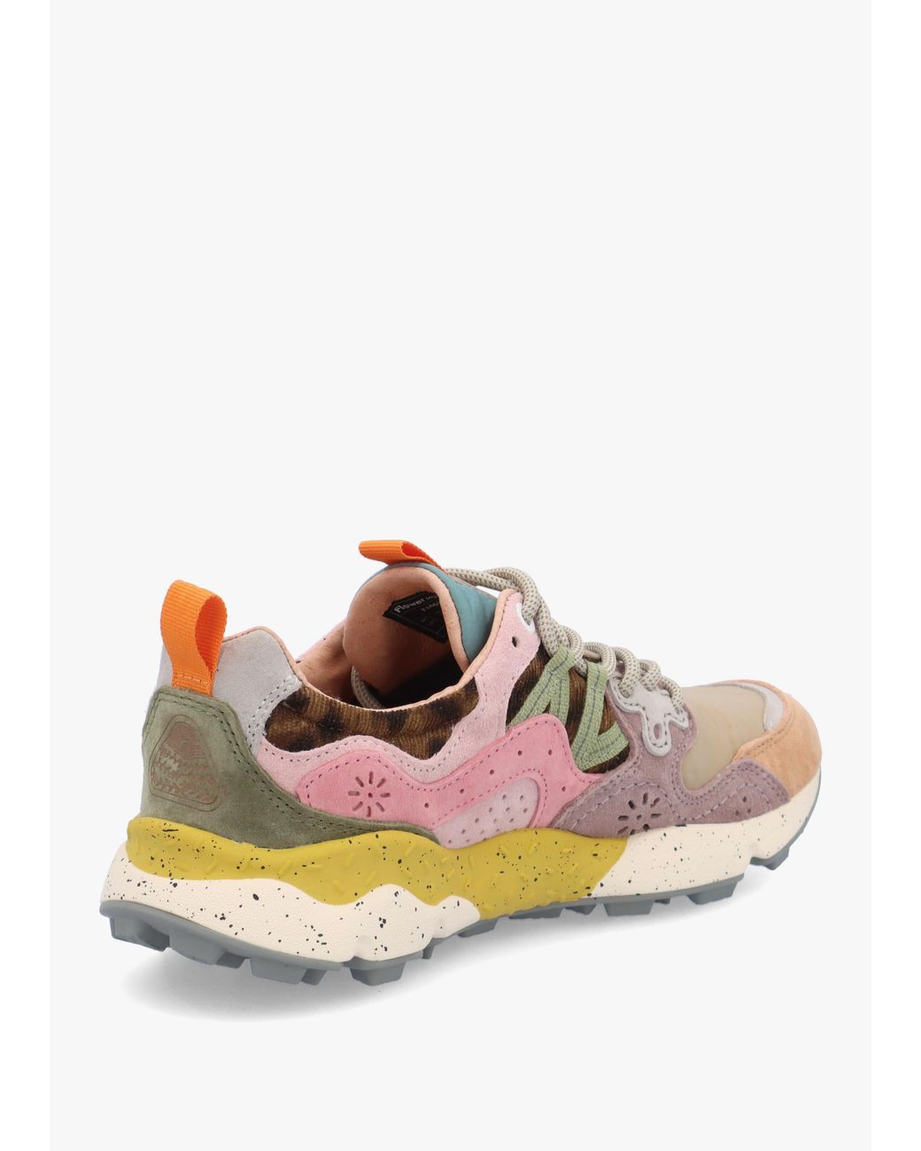 Flower Mountain Pink Yamano 3 Light Mustard Cipria Suede & Nylon Trainers