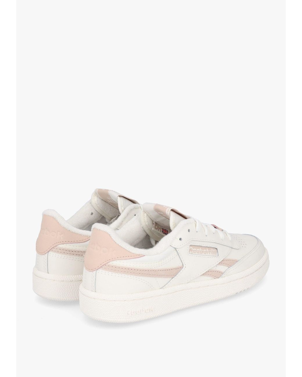 Reebok White Club C Revenge Chalk Stucco Tennis Trainers