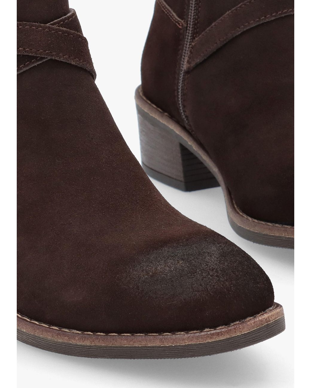 Moda In Pelle Brown Orlena Cross Strap Ankle Boots