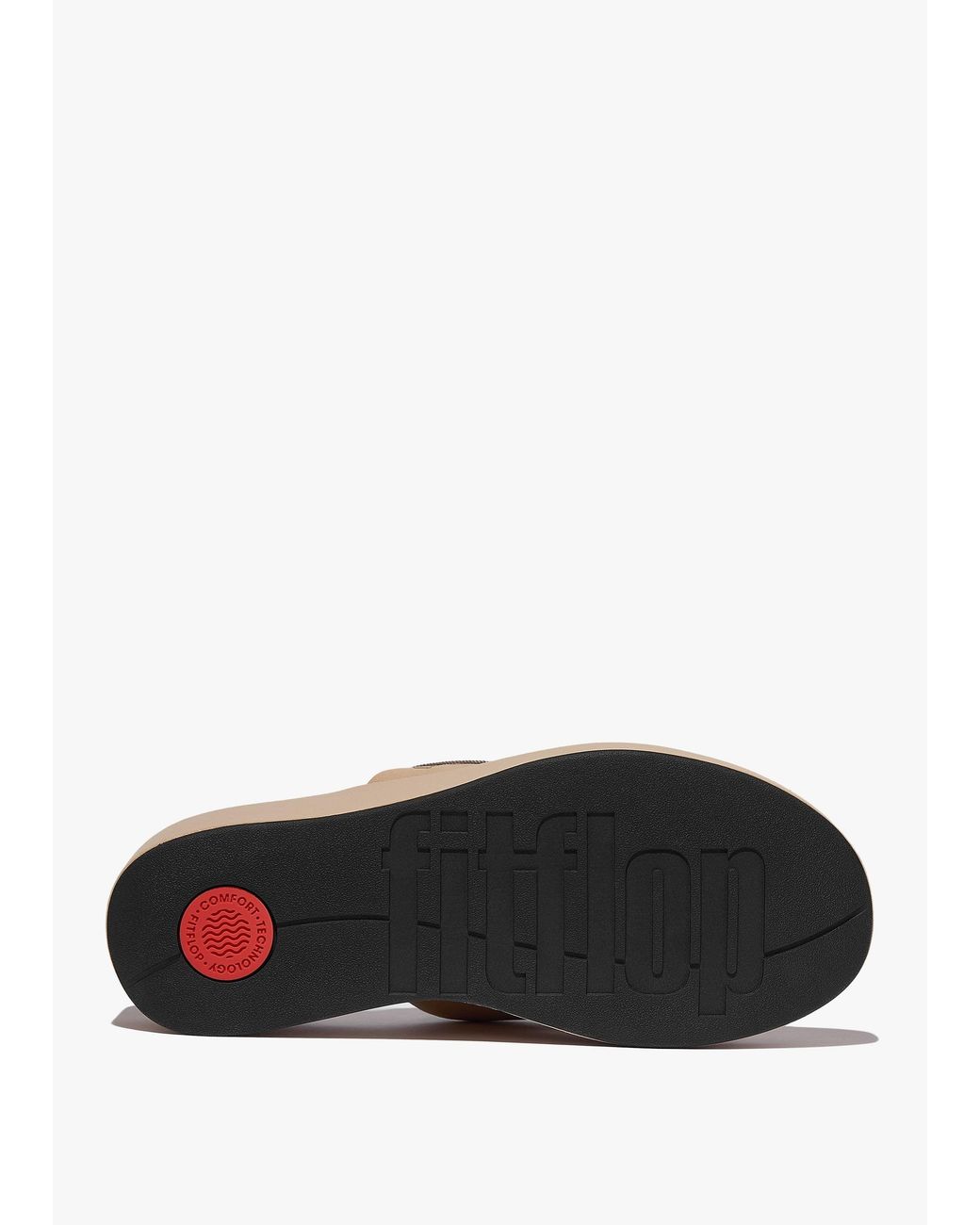 Fitflop White Platform Classic Toe Post Wedge Sandals