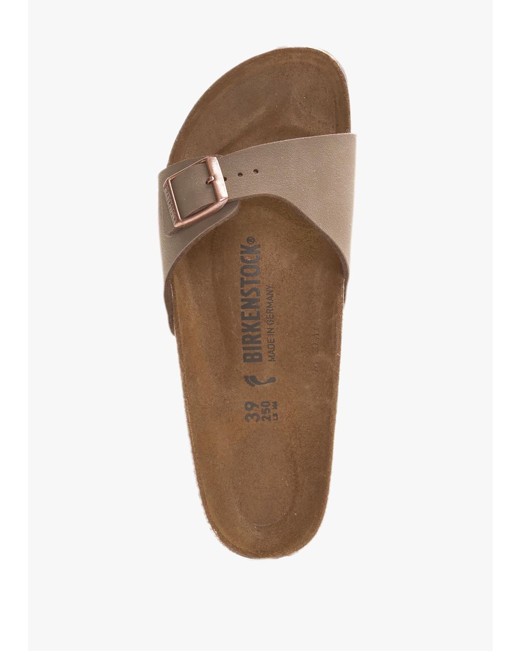 Birkenstock White Madrid Birko-Flor Nubuck Mocca Mules