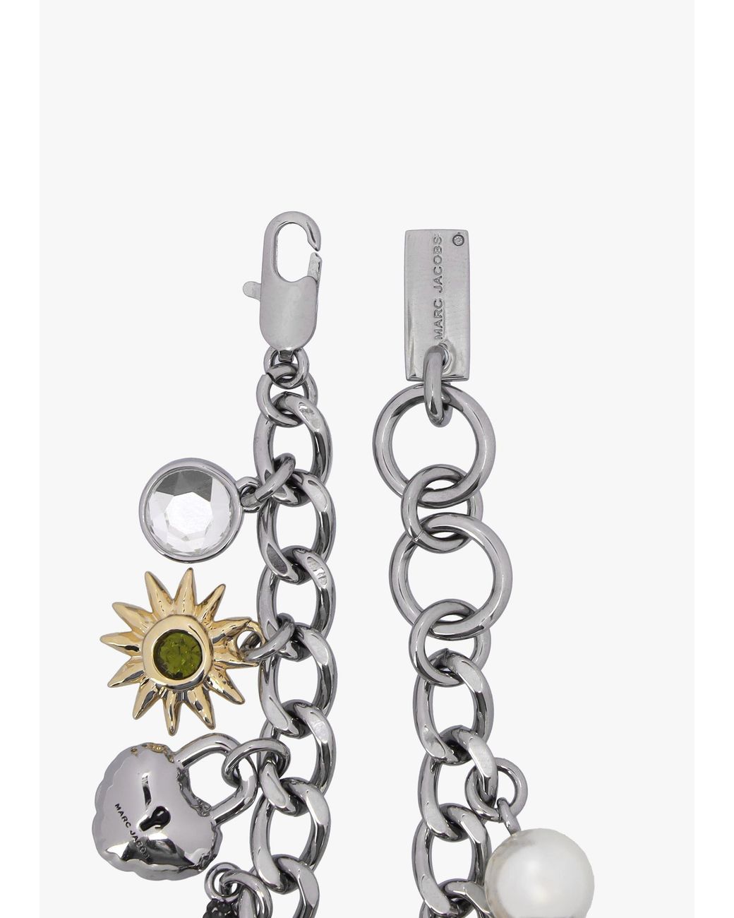 Marc Jacobs White The Crystal Trinket Charm Multi Bracelet