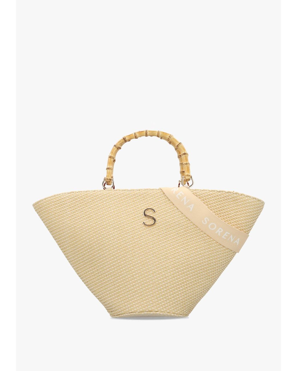 Sorena Natural One-Of-A-Kind Irida Woven Straw Basket Tote Bag