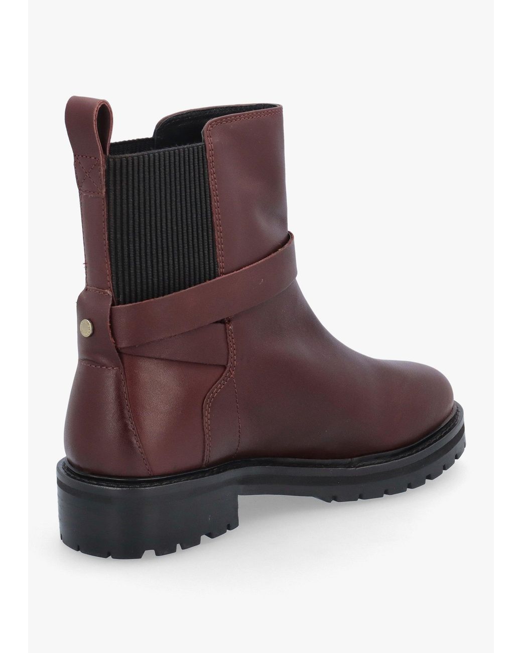 Barbour Brown Alexandra Merlot Leather Ankle Boots