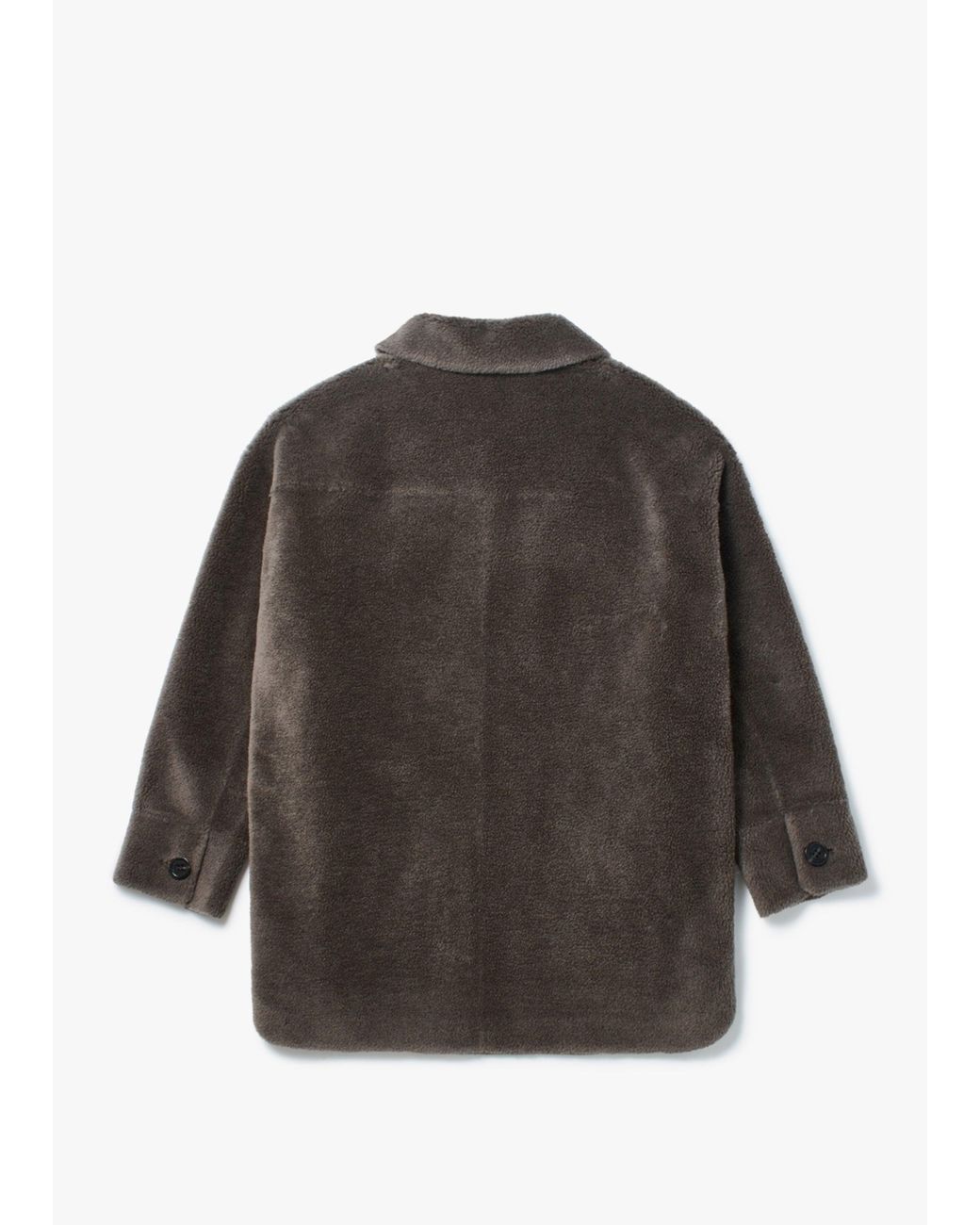 Oakwood Gray Flag Reversible Teddy Shacket