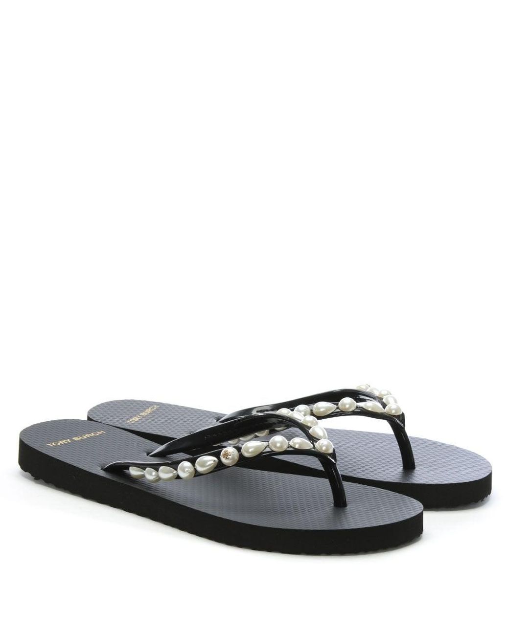 Tory burch pearl store flip flops