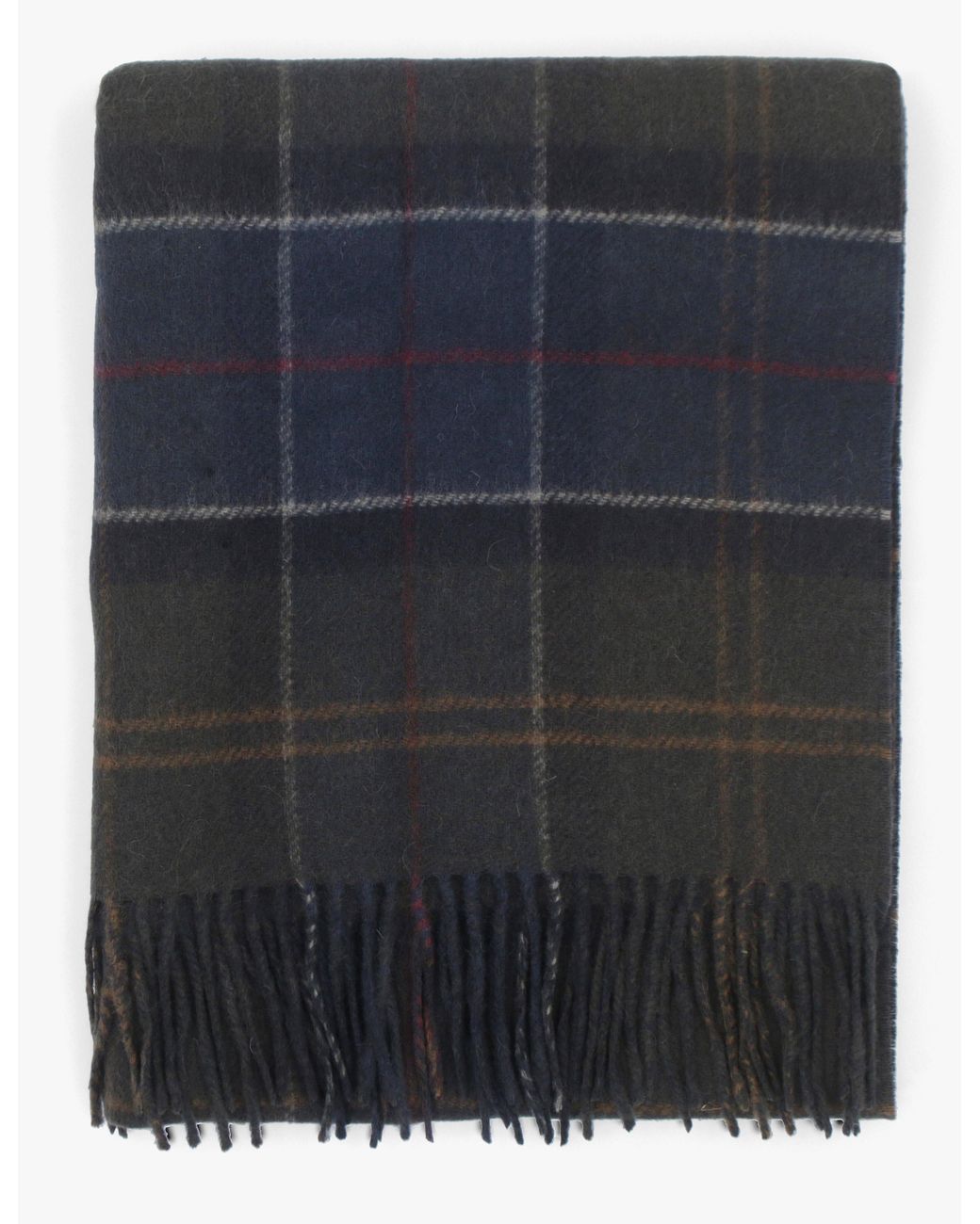 Barbour Black Taryan Shadow Classic Tartan Reversable Scarf