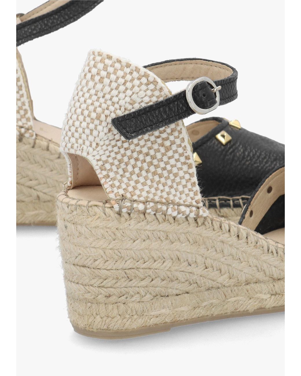 Daniel Multicolor Instud Studded Wedge Espadrilles
