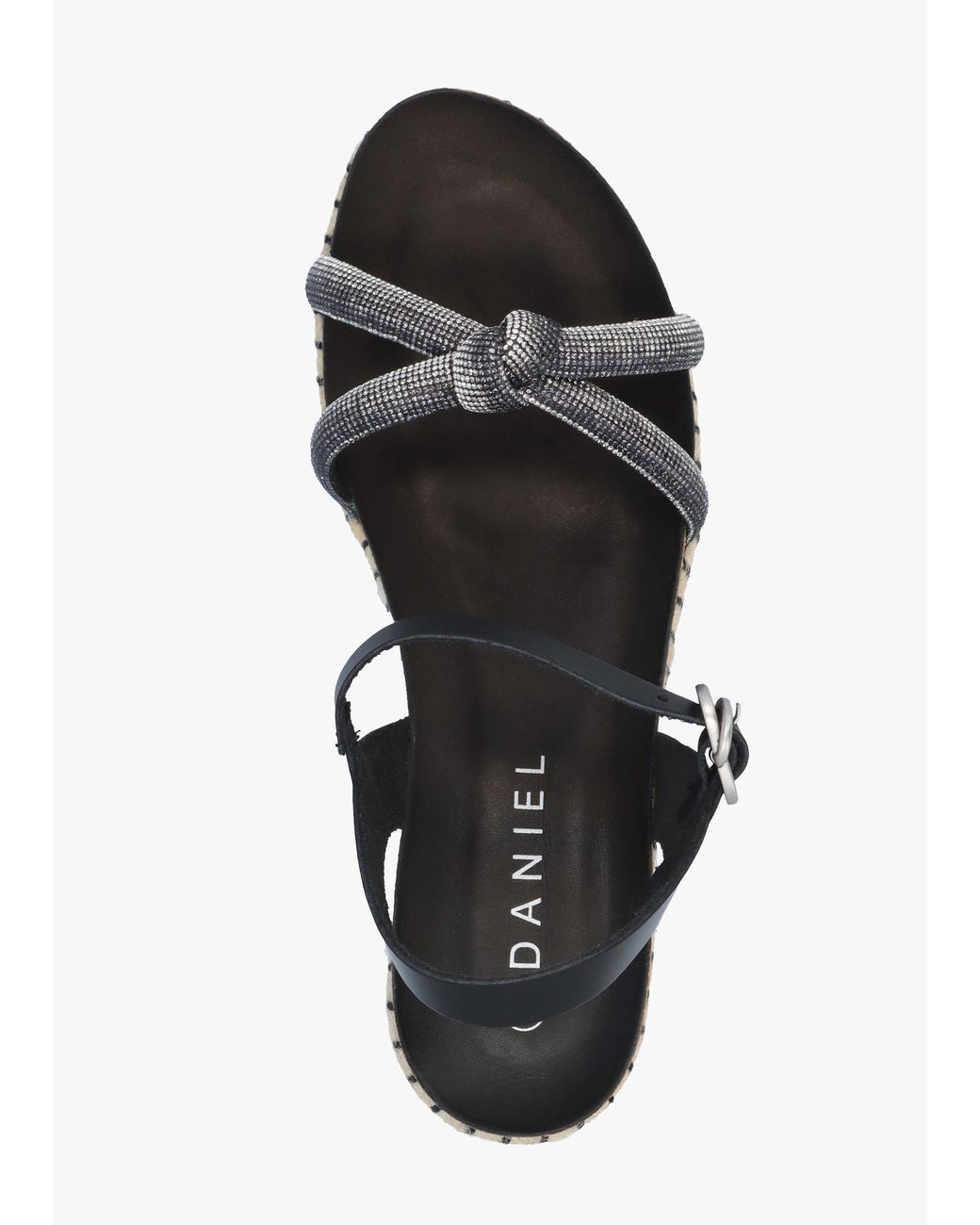 Daniel White Iknot Diamante Knot Low Wedge Sandals