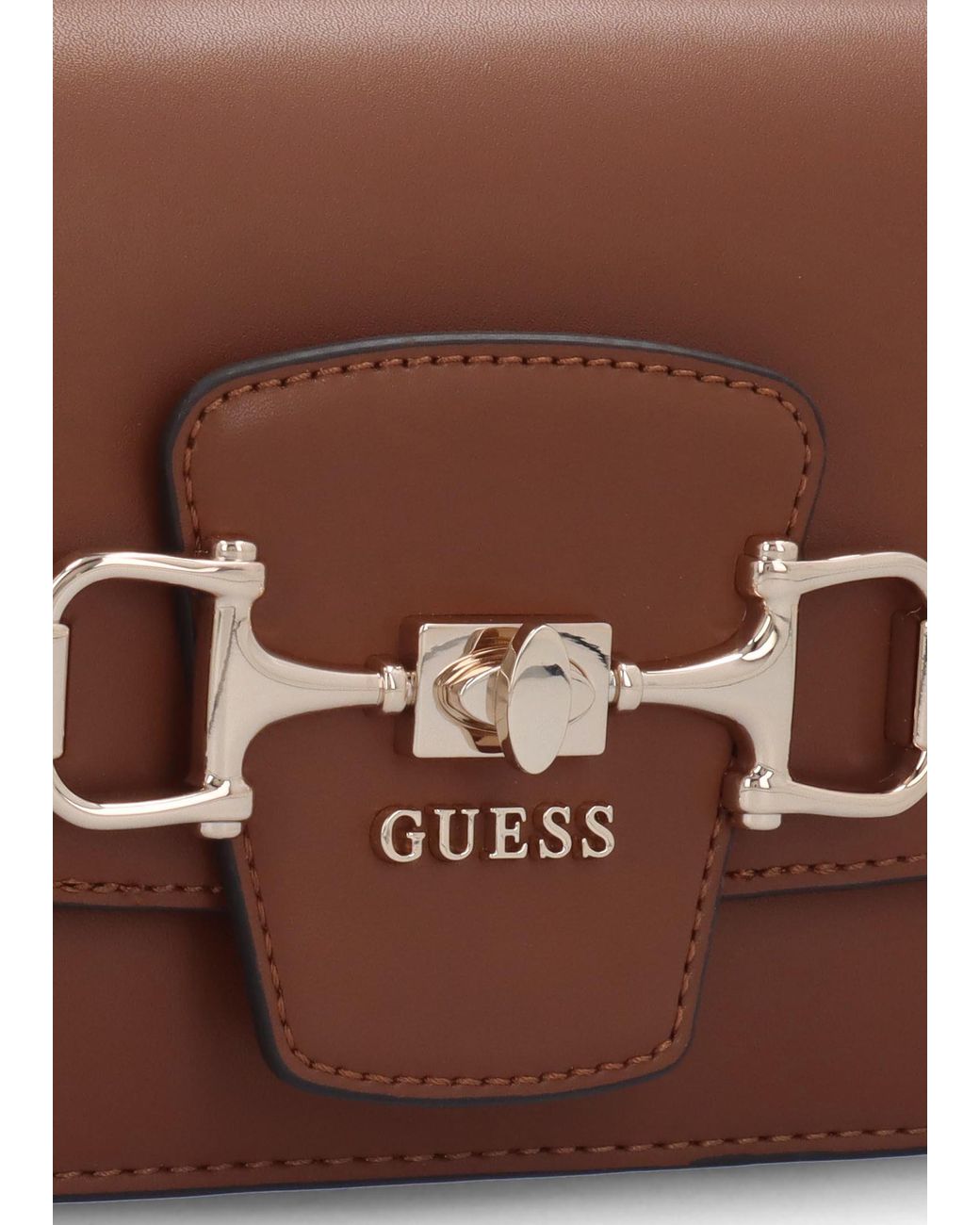 Guess Brown Janie Convertible Cognac Cross-Body Bag