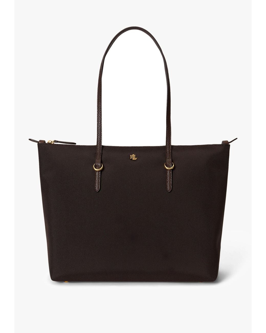 Ralph Lauren Black Medium Keaton 26 Nylon Tote Bag