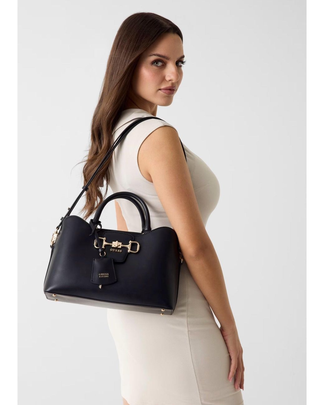 Guess Black Janie Girlfriend Satchel Bag