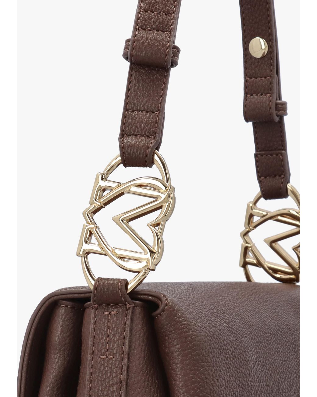 Love Moschino Brown Flapover Shoulder Bag