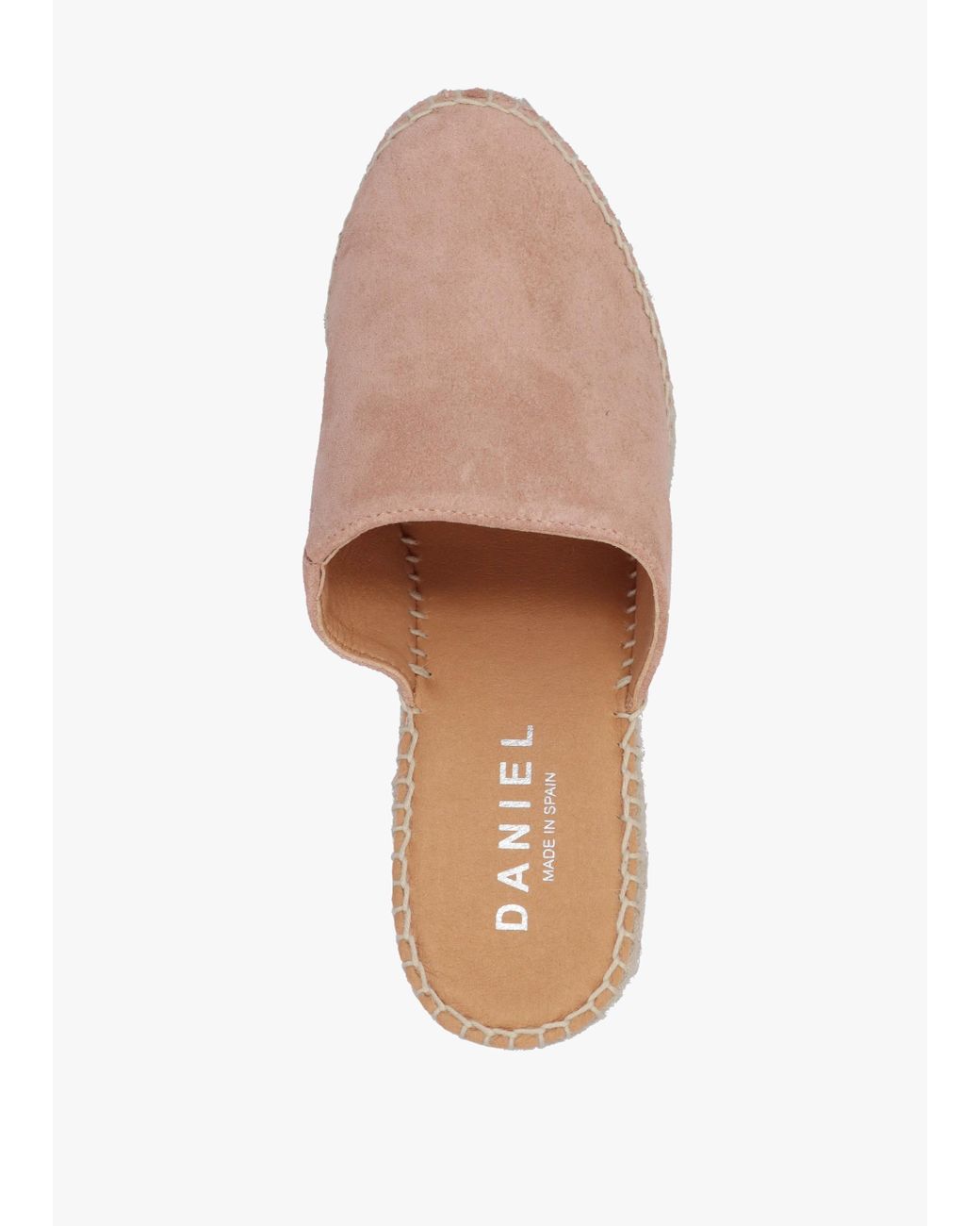Daniel Multicolor Kris Nude Suede Wedge Espadrille Mules