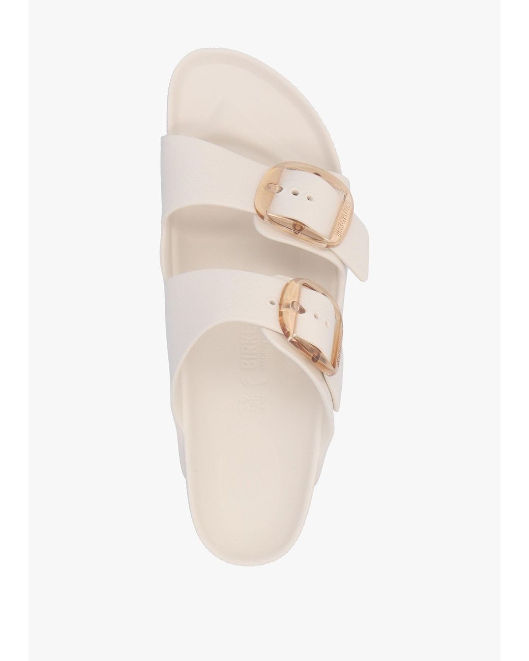 Birkenstock White Arizona Big Buckle Eva Eggshell Two Bar Mules