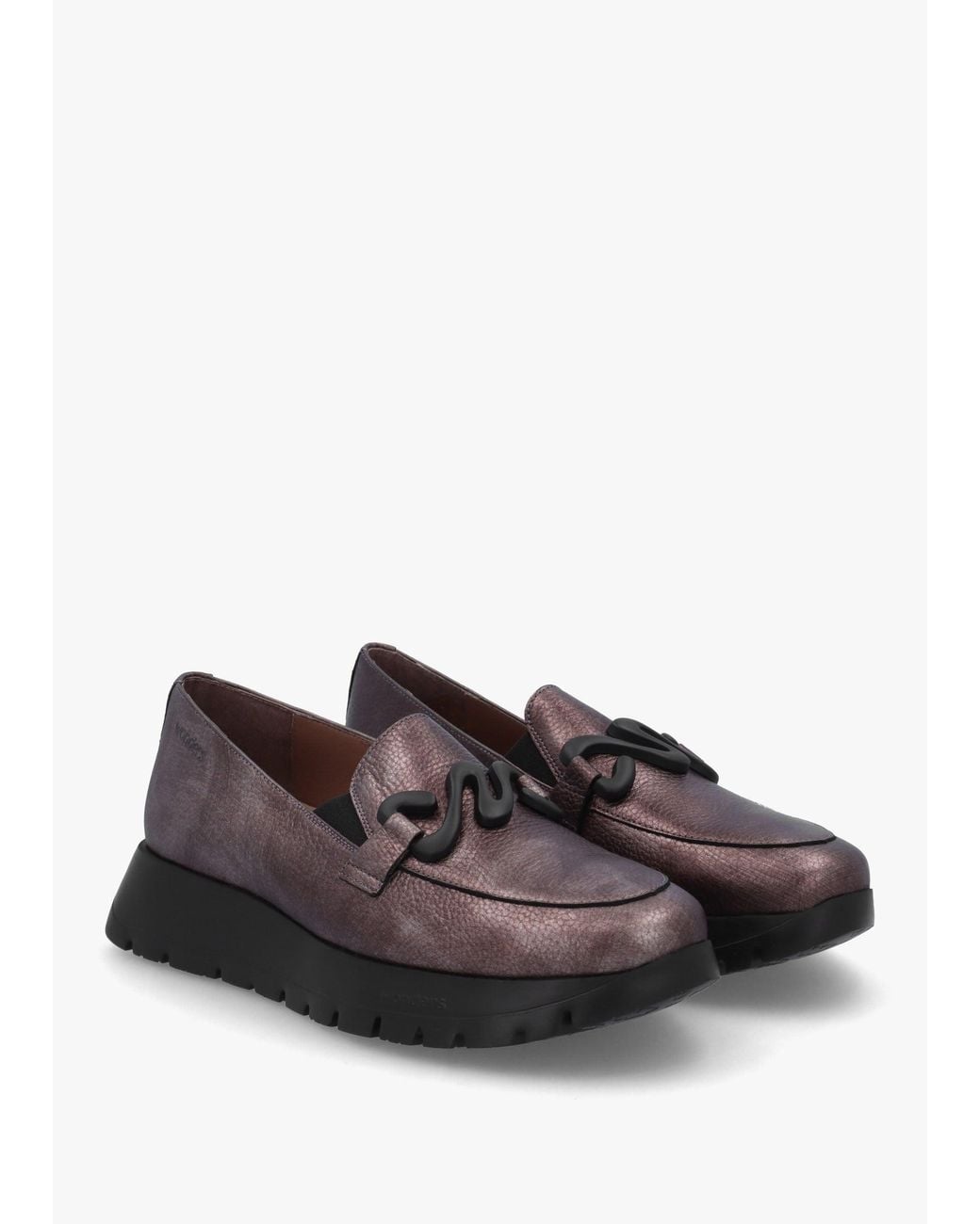 Wonders Gray Odisei 94 Pewter Leather Loafers