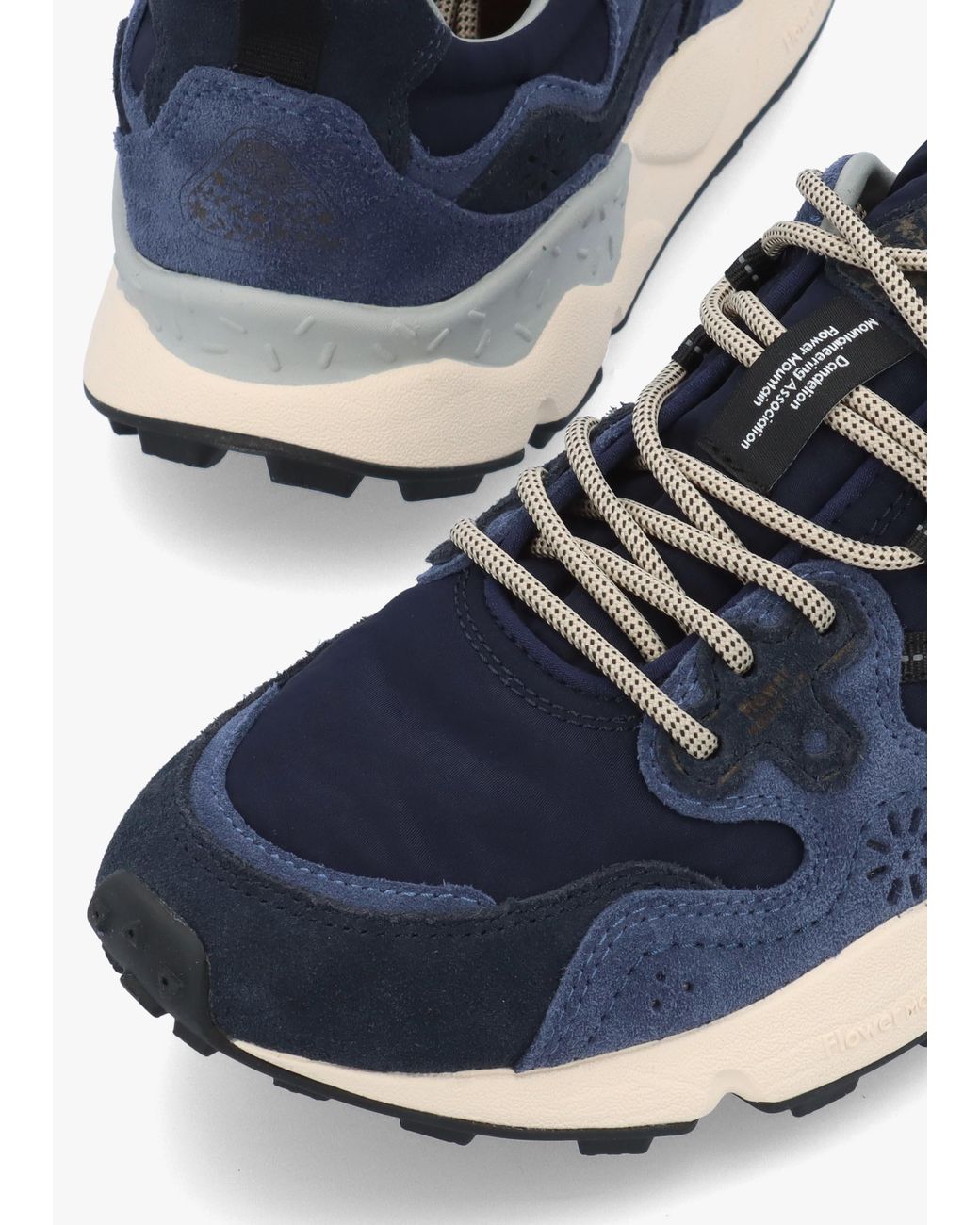 Flower Mountain Yamano 3 Bluette Suede & Nylon Trainers
