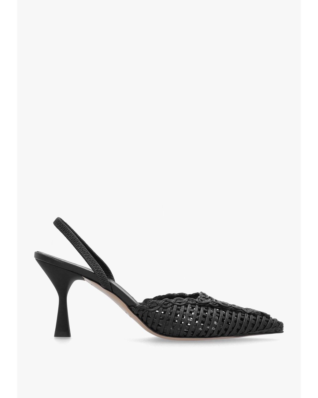 Daniel Black Tiffi Woven Sling Back Mid Heel Court Shoes