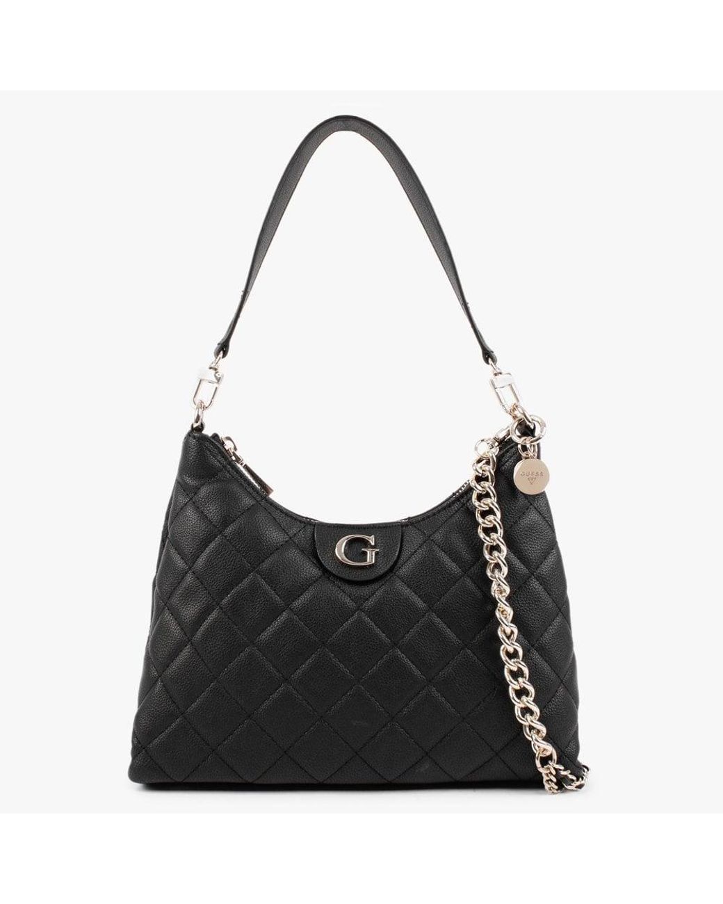 Guess Gillian Quilted Black Hobo Bag Lyst UK