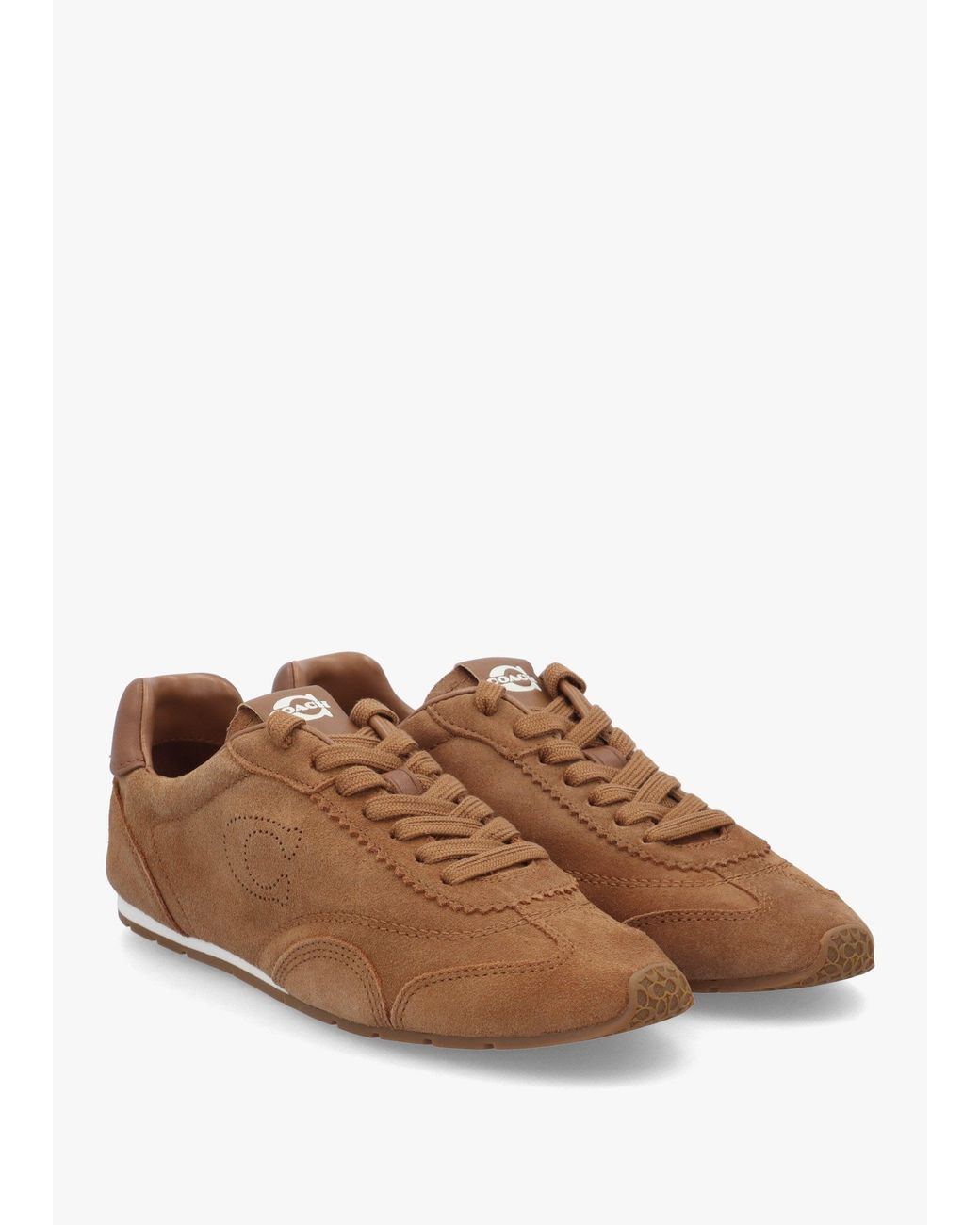 COACH Brown Flat Shadow Suede Trainers