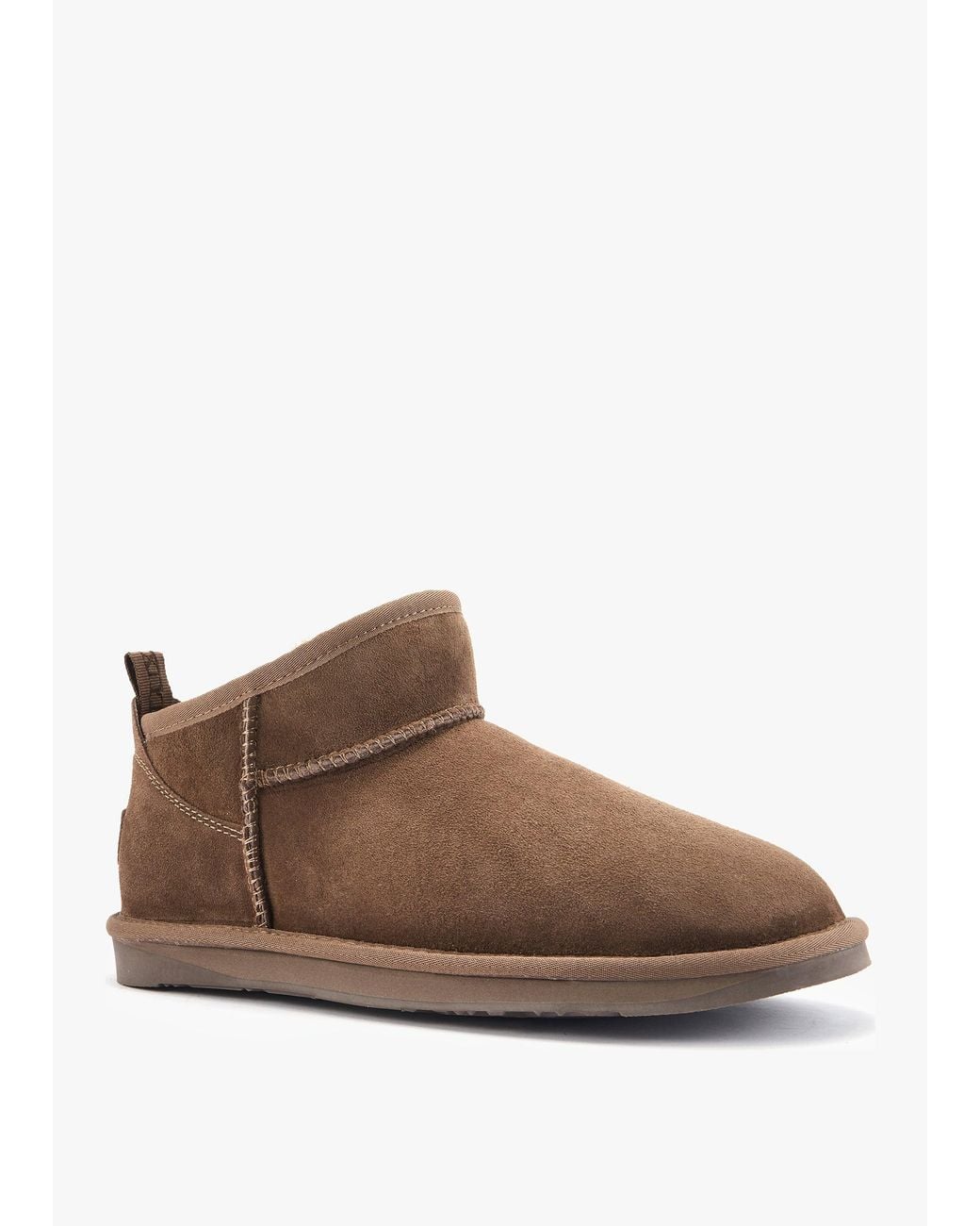 Australia Luxe Brown Cosy Ultra Short Taupe Double Face Sheepskin Ankle Boots