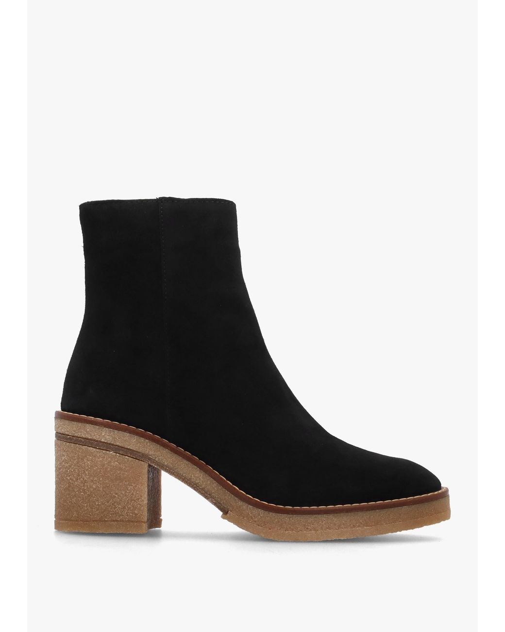 Alpe Black Airy Block Heel Ankle Boots