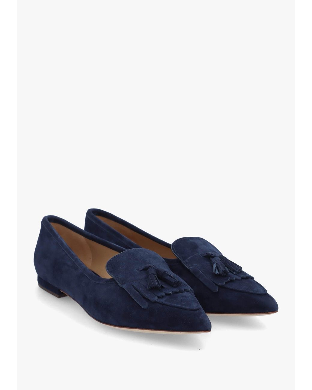 Ralph Lauren Blue Londyn Kiltie Lauren Ballet Pumps