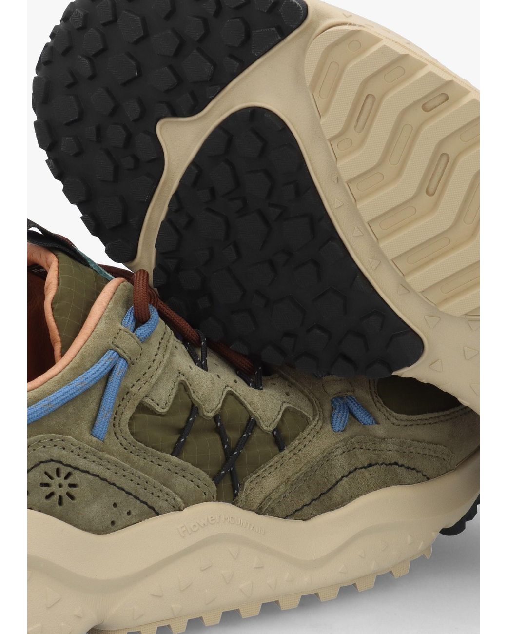 Flower Mountain Green Yamabushi Uni Suede & Nylon Trainers