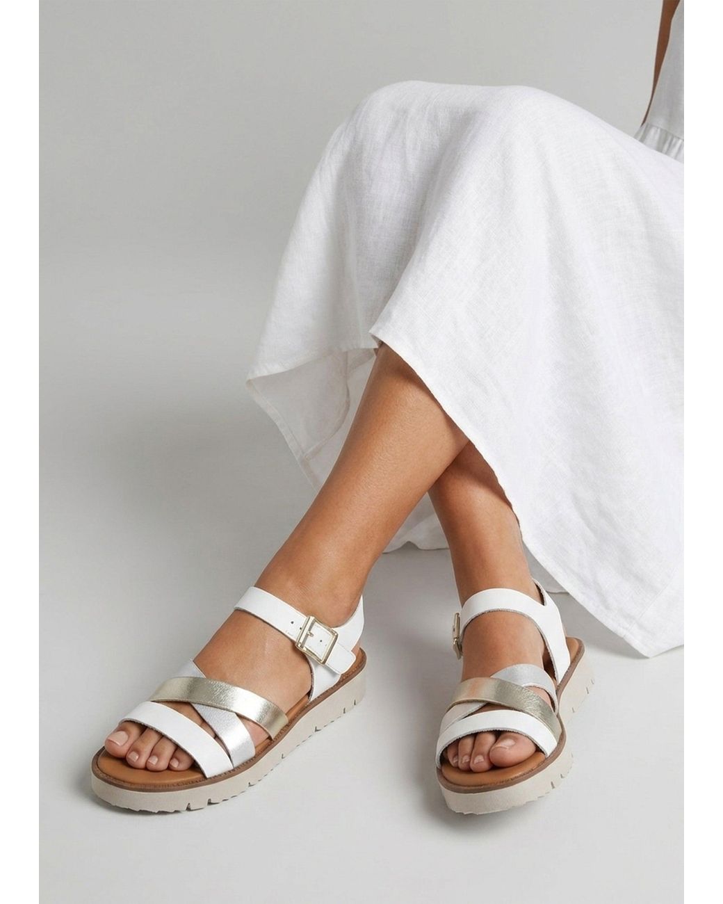 Daniel White Lindy Multi Cross Strap Sandals