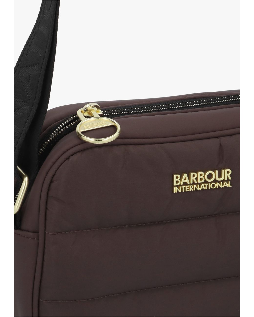 Barbour Brown Monaco Baffle Quilted Truffle Cross-Body Bag