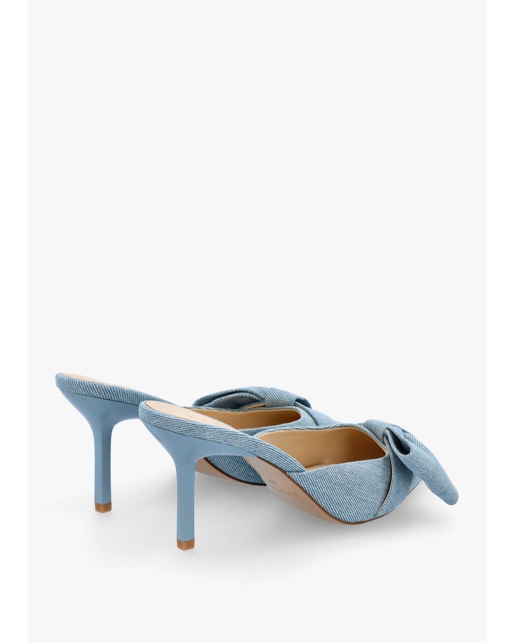 Daniel Blue Erose Denim Bow Heel Mules