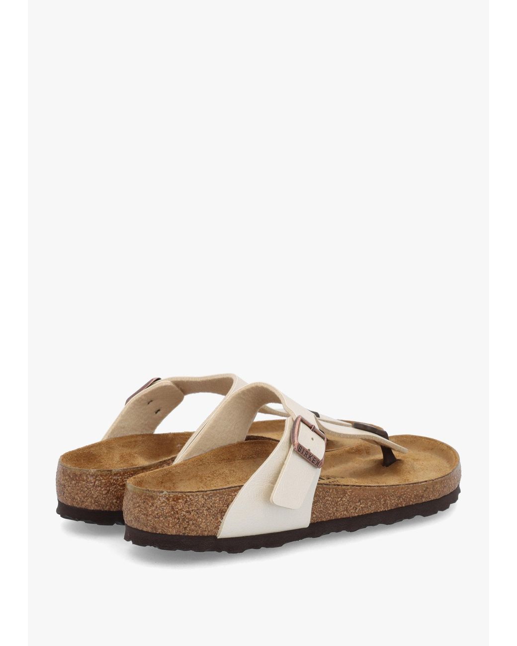 Birkenstock White Gizeh Birko-Flor Graceful Pearl Sandals