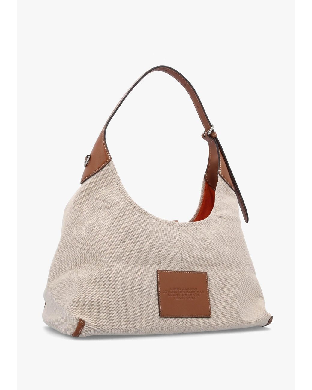 Marc Jacobs Natural The Leather Trim Canvas Belted Argan Oil Sack Bag