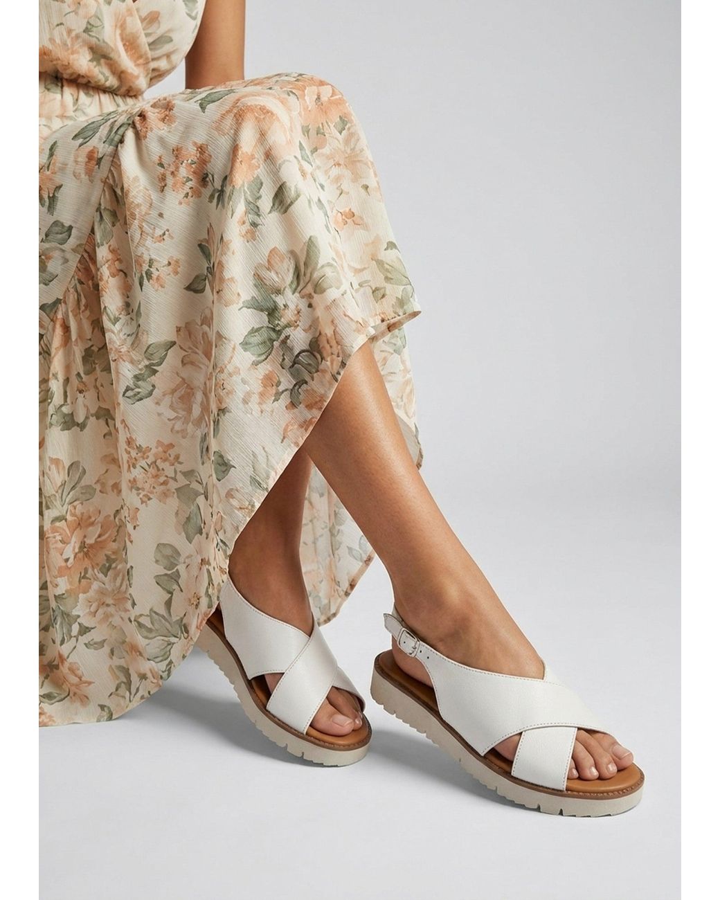 Daniel White Livia Cross Strap Sandals