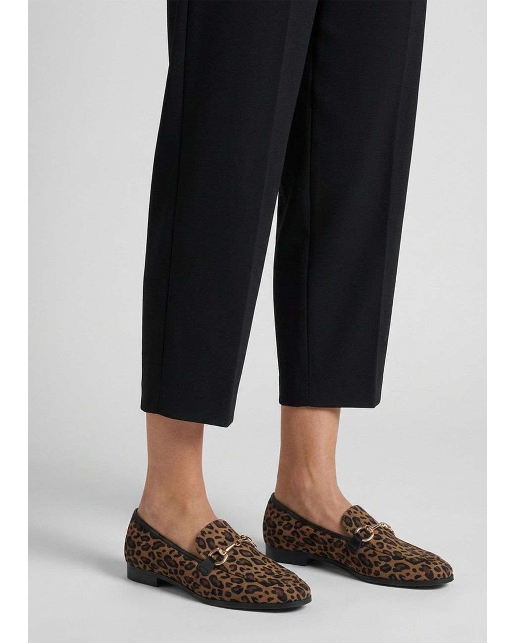 Daniel White Loafie Leopard Snaffle Loafers
