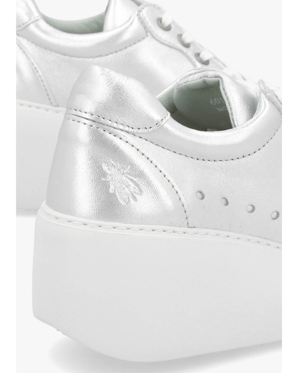 Fly London White Derk Wedge Trainers