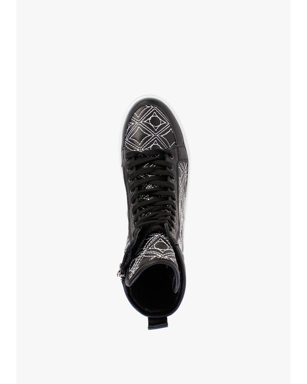 Daniel Black Bimpani Quilted High Top Trainers
