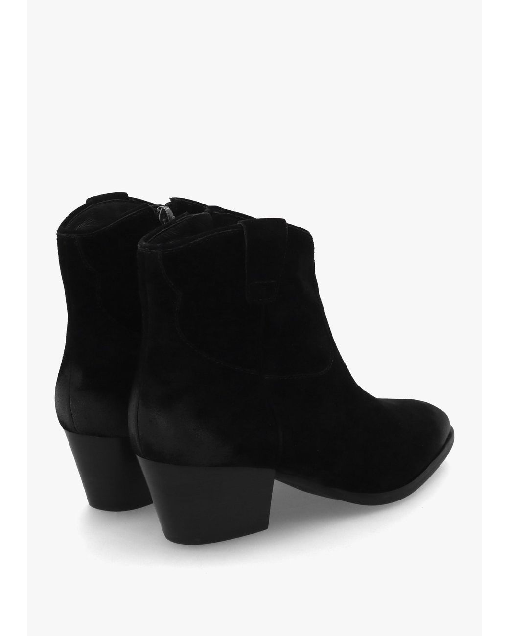 Ash Black Fame Western Ankle Boots