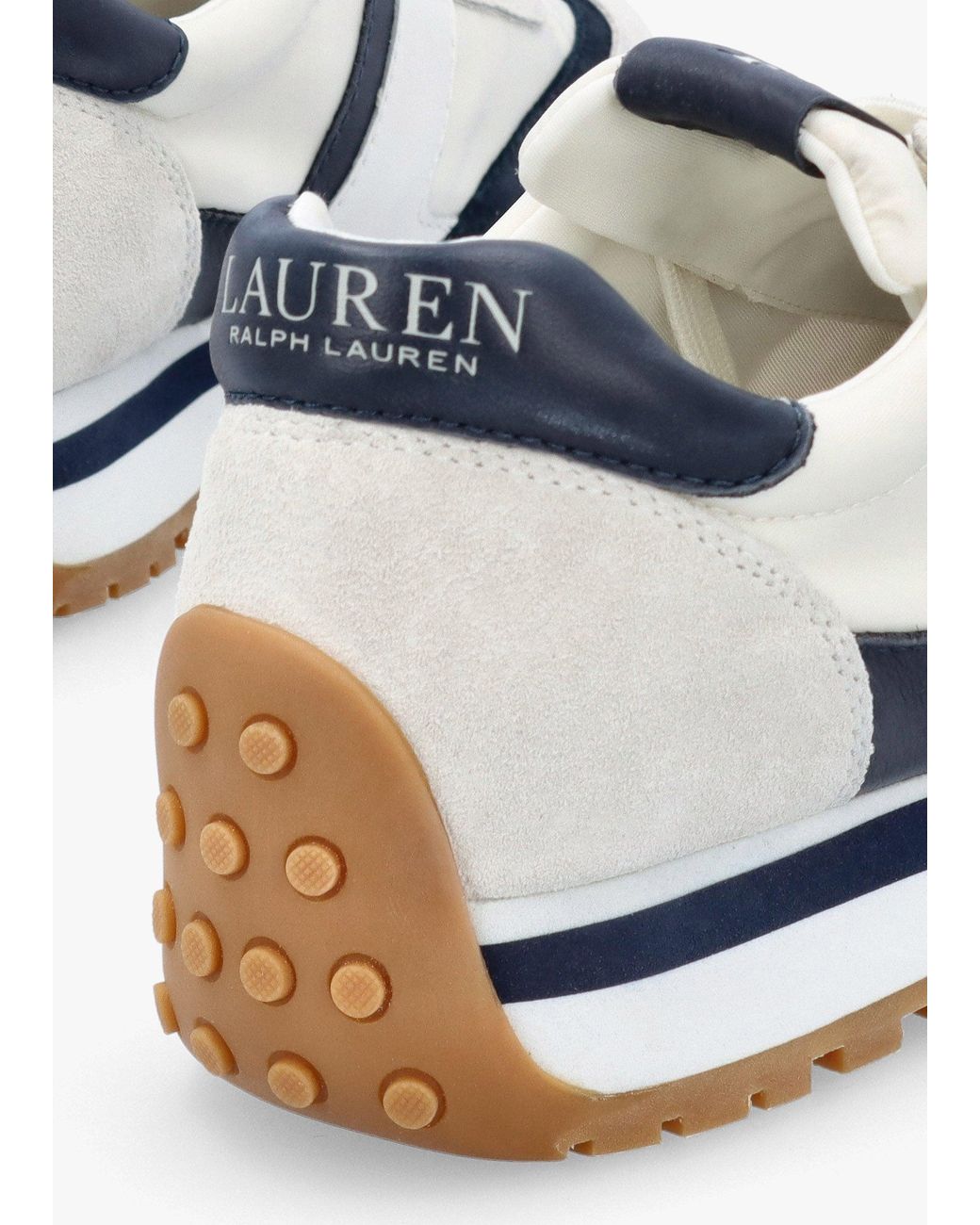 Ralph Lauren White Dani Snow & Leather & Suede Trainers
