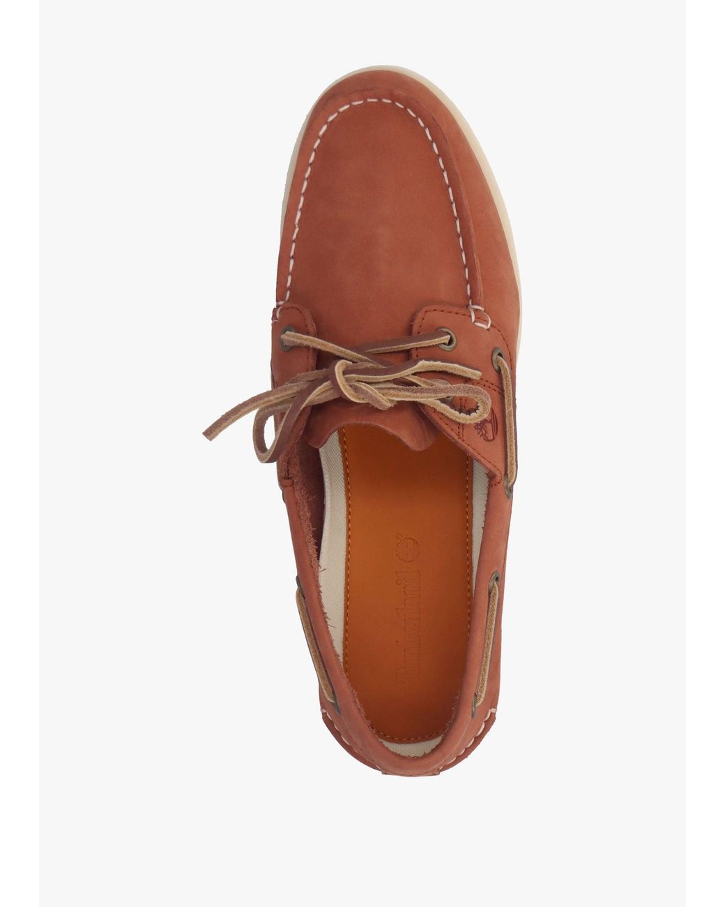 Timberland Brown Classic Rust Nubuck Leather Boat Shoes