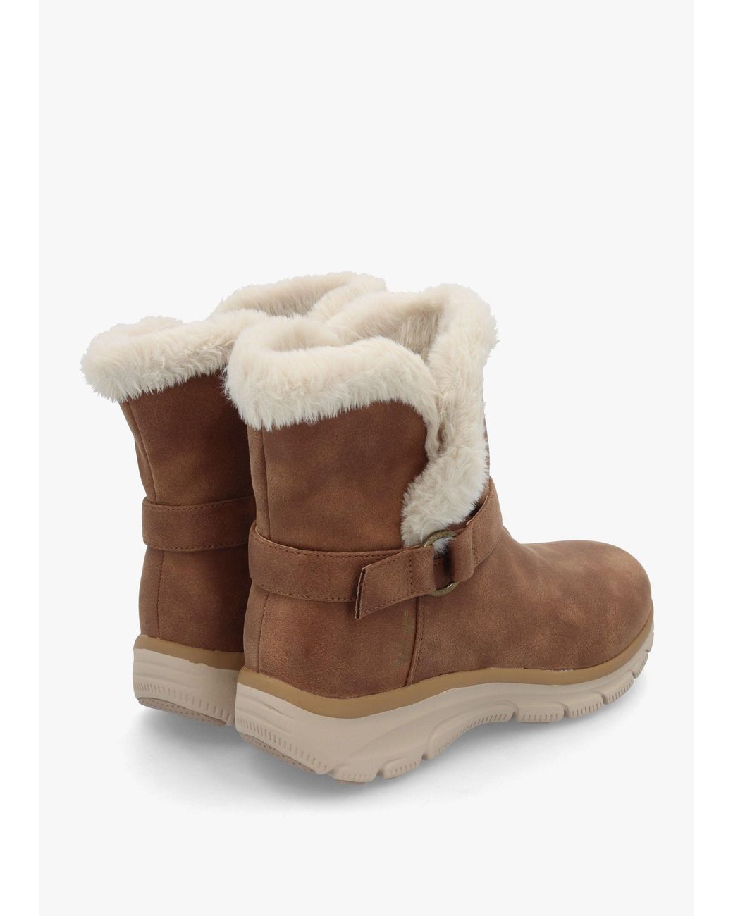 Skechers Brown Vegan Slip-Ins Relaxed Fit Easy Going Dreams Mover Chestnut Ankle Boots