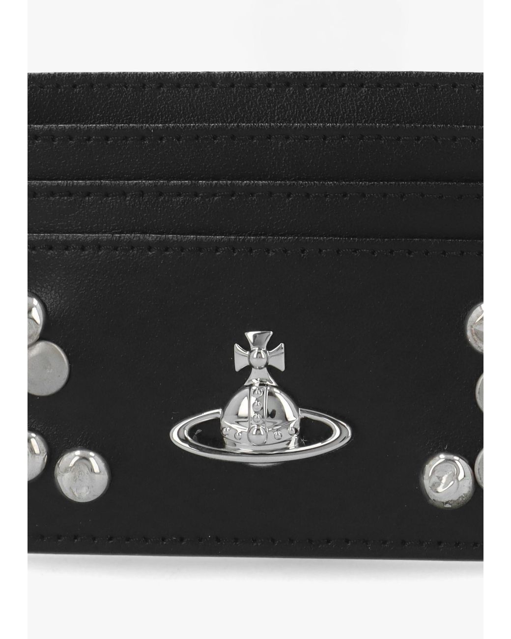 Vivienne Westwood Black Studded Flat Card Case