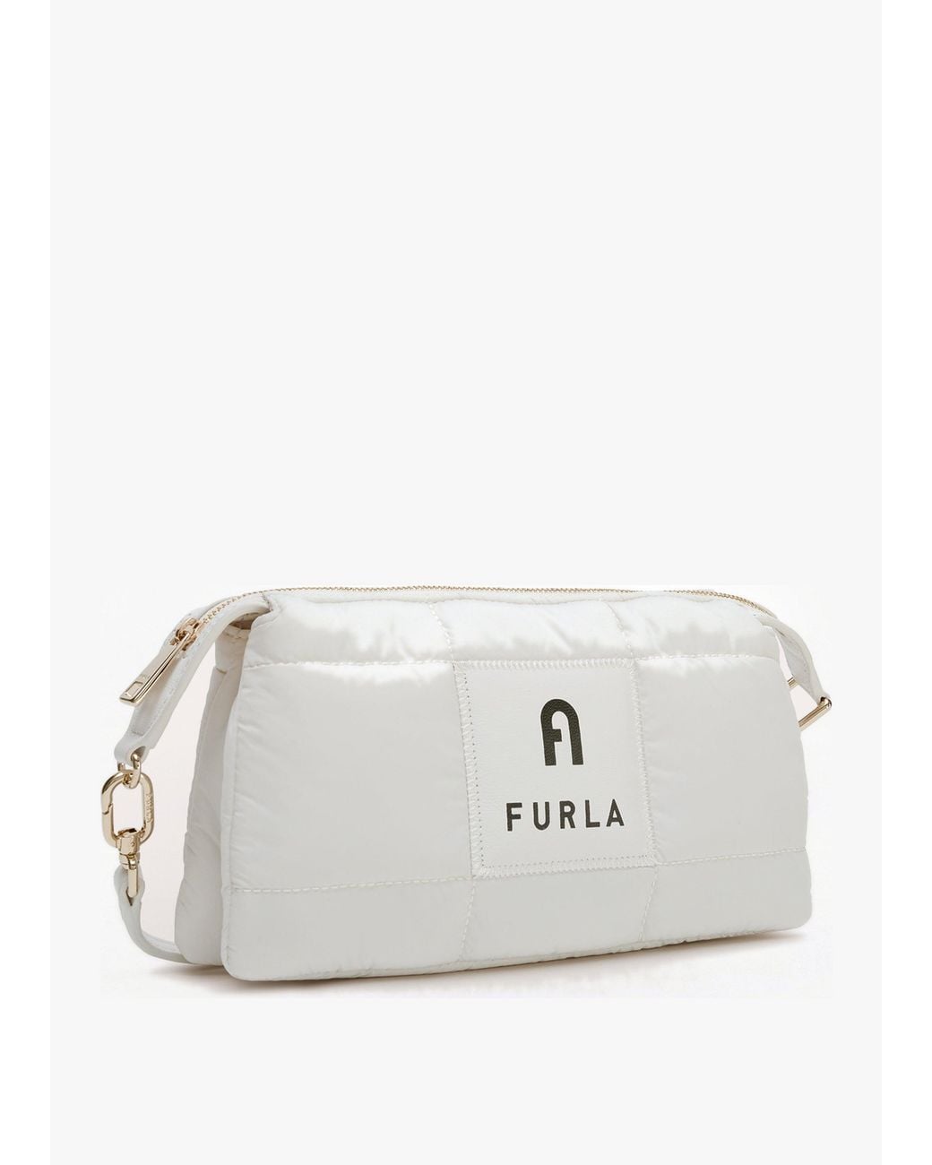 Furla White Piuma Mini Shoulder Bag