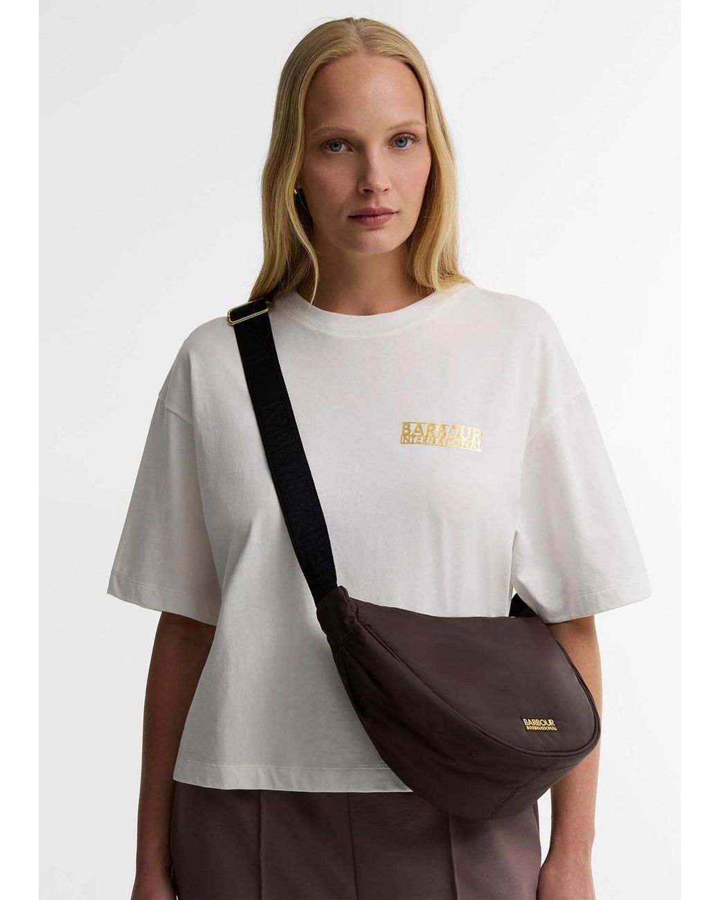 Barbour Brown Monaco Truffle Sling Cross-Body Bag