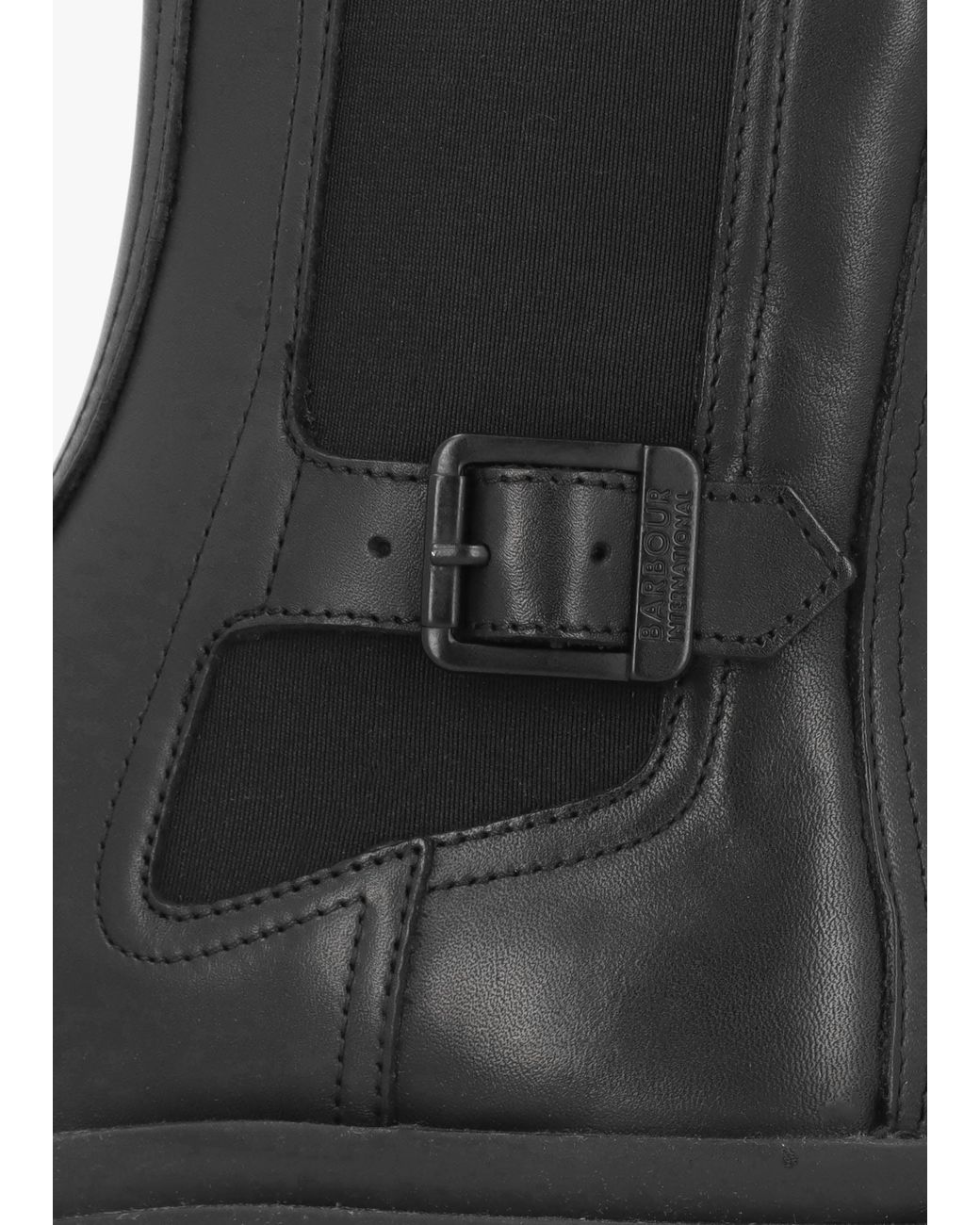 Barbour Milla Black Leather Chunky Chelsea Boots