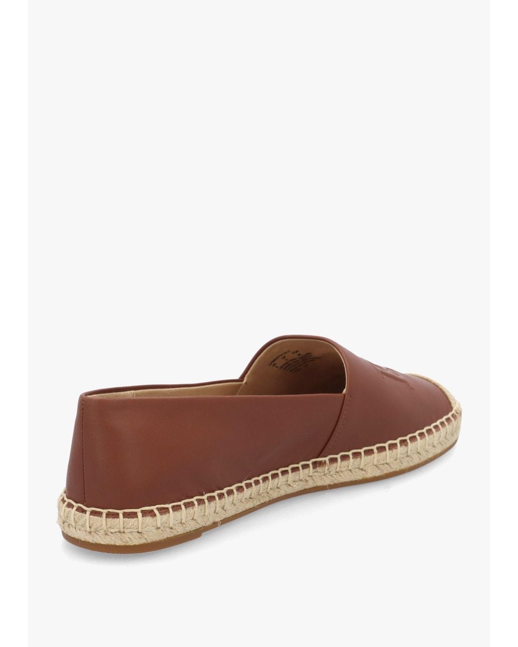 Ralph Lauren Brown Cameryn Lauren Tan Nappa Leather Espadrilles