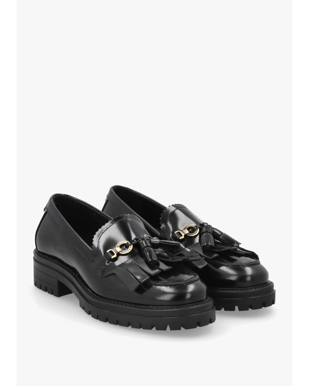 Barbour Black Ava Leather Loafers