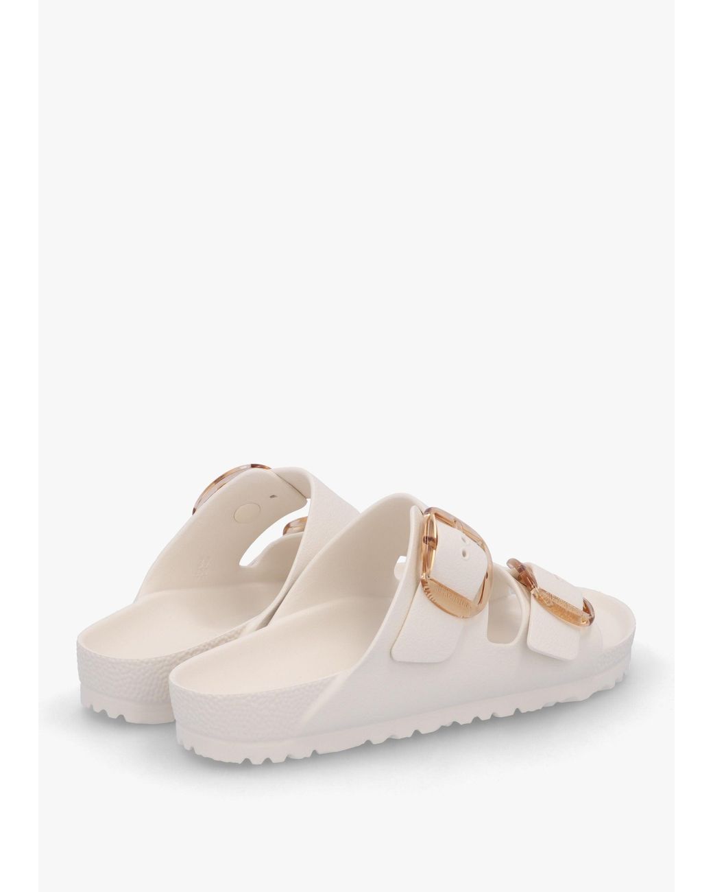 Birkenstock White Arizona Big Buckle Eva Eggshell Two Bar Mules