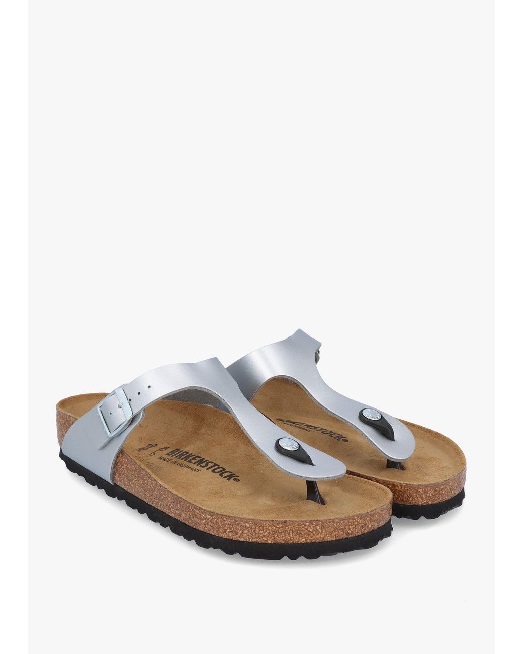 Birkenstock White Gizeh Birko-Flor Sandals